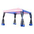 Outsunny Pop Up Canopy Shelter Party Tent With Mesh Walls