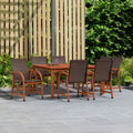 Havenside Home Popham Brown 9 Piece Square Patio Dining Set