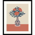 Poppies In A Vase By Angela Minca Wood Framed Wall Art Print Svelte Noir Black
