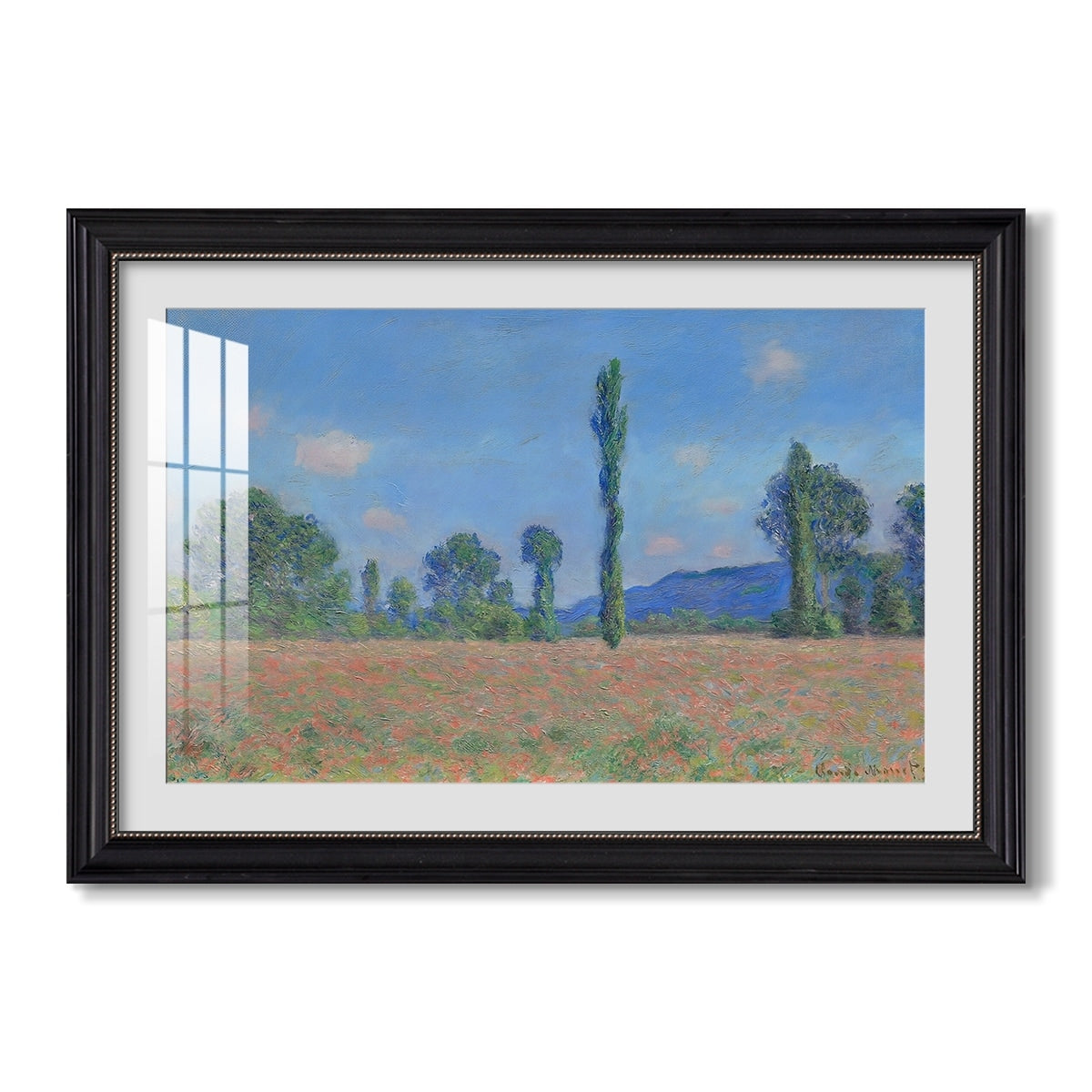 Poppy Field 1890 1891 Claude Monet Custom Framed Print