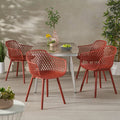 Poppy Outdoor Modern Dining Chair Set Of 4 By Christopher Knight Home 23.20 W X 21.00 L X 32.00 H