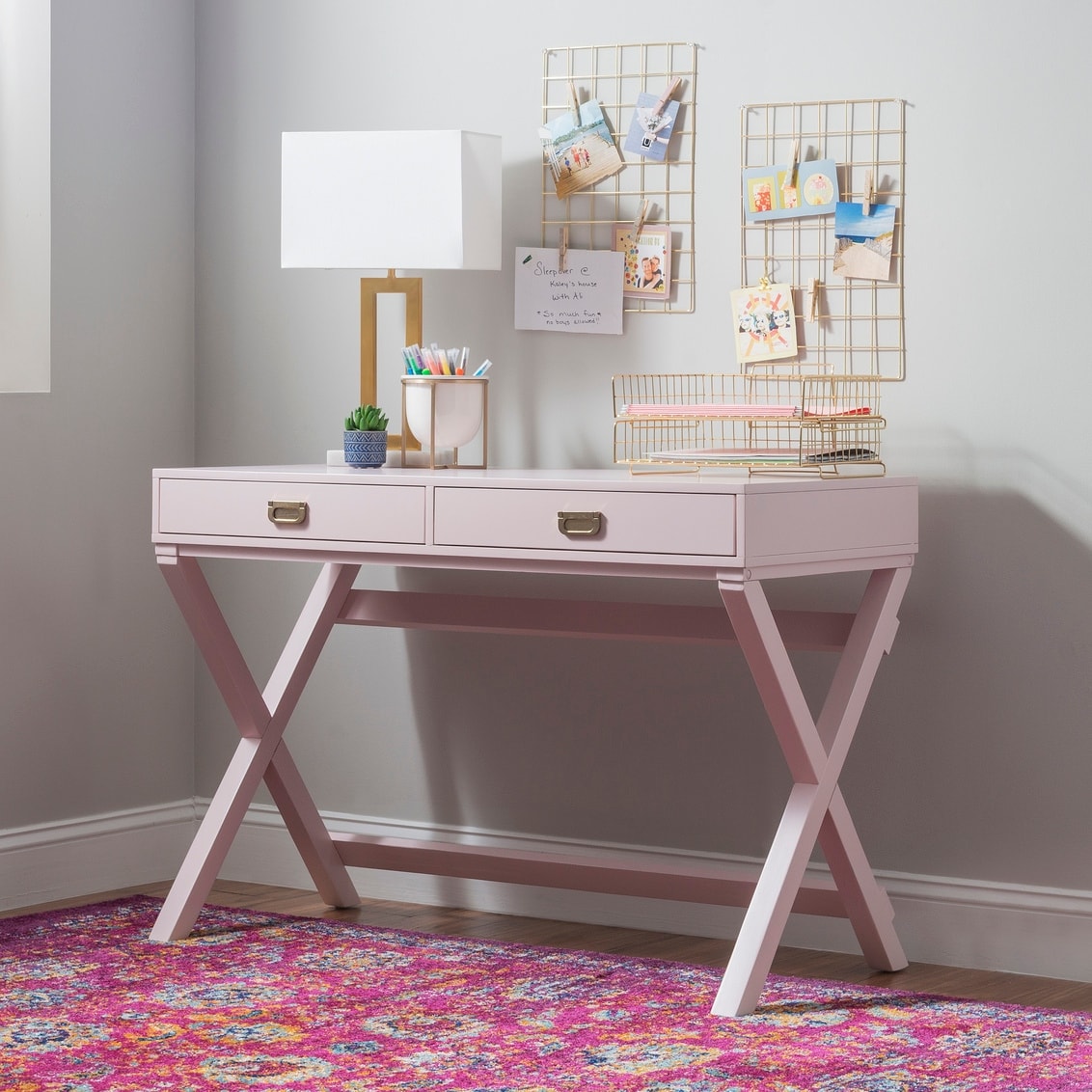 Poppy Raspberry Writing Desk