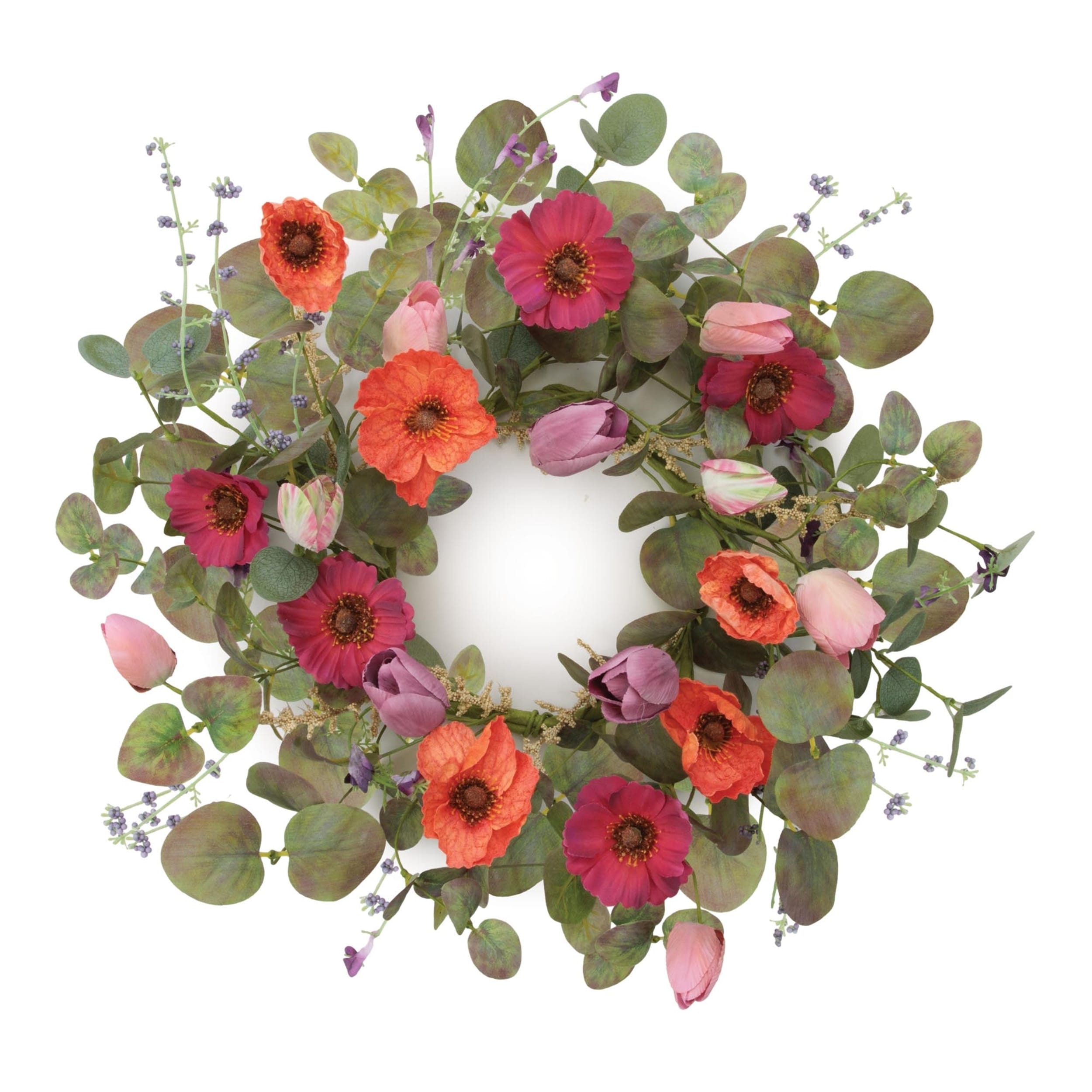 Poppy And Tulip Floral Candle Ring 18 D