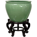 Porcelain 14 Inch Celadon Fishbowl China