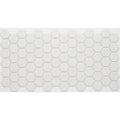 Porcelain 2 Inch Hexagon Mosaic Tile In Arctic White 12X24