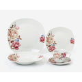 Porcelain 20 Piece Square Dinnerware Set Service For 4