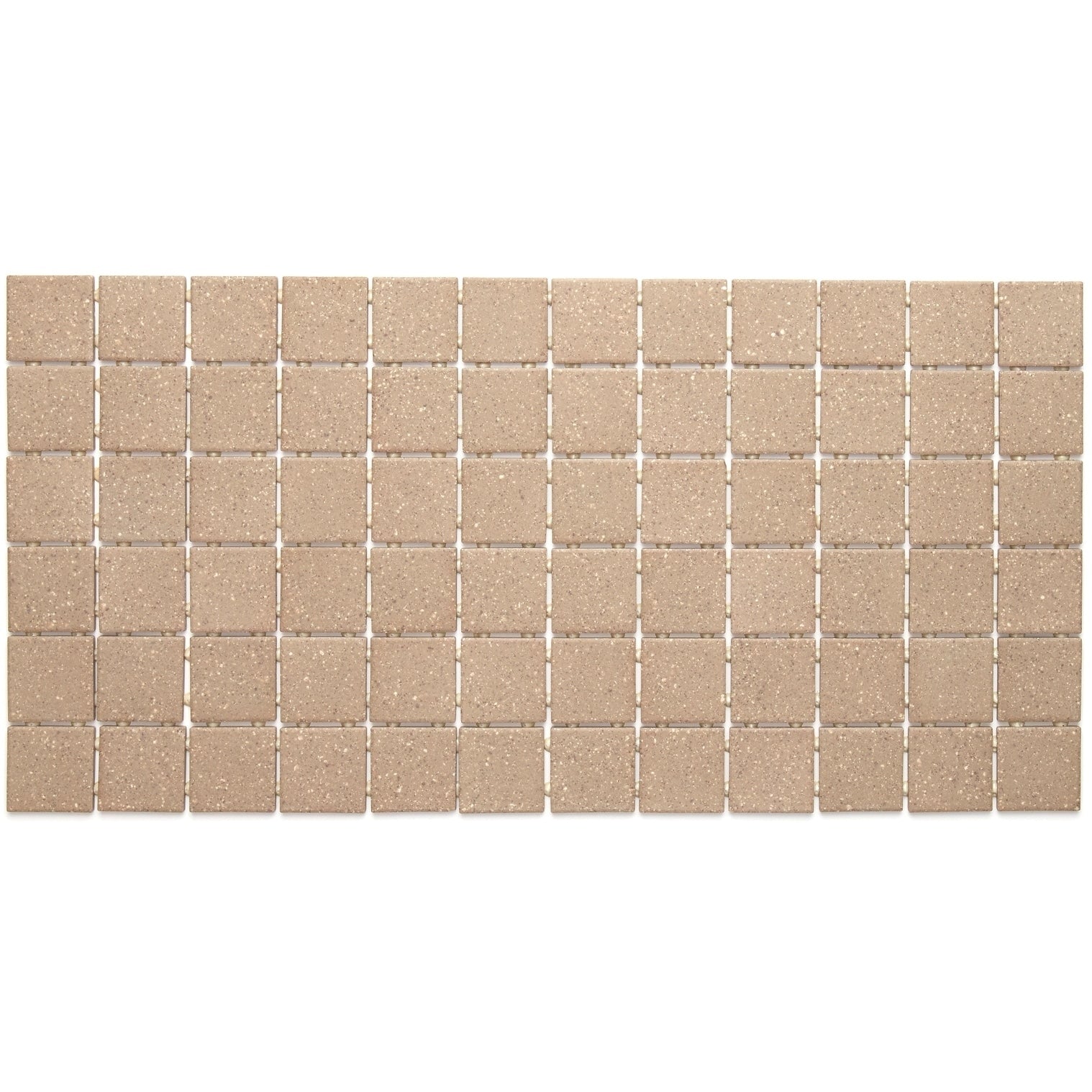 Porcelain 2X2 Inch Mosaic Tile In Elemental Tan Speckle 12X24