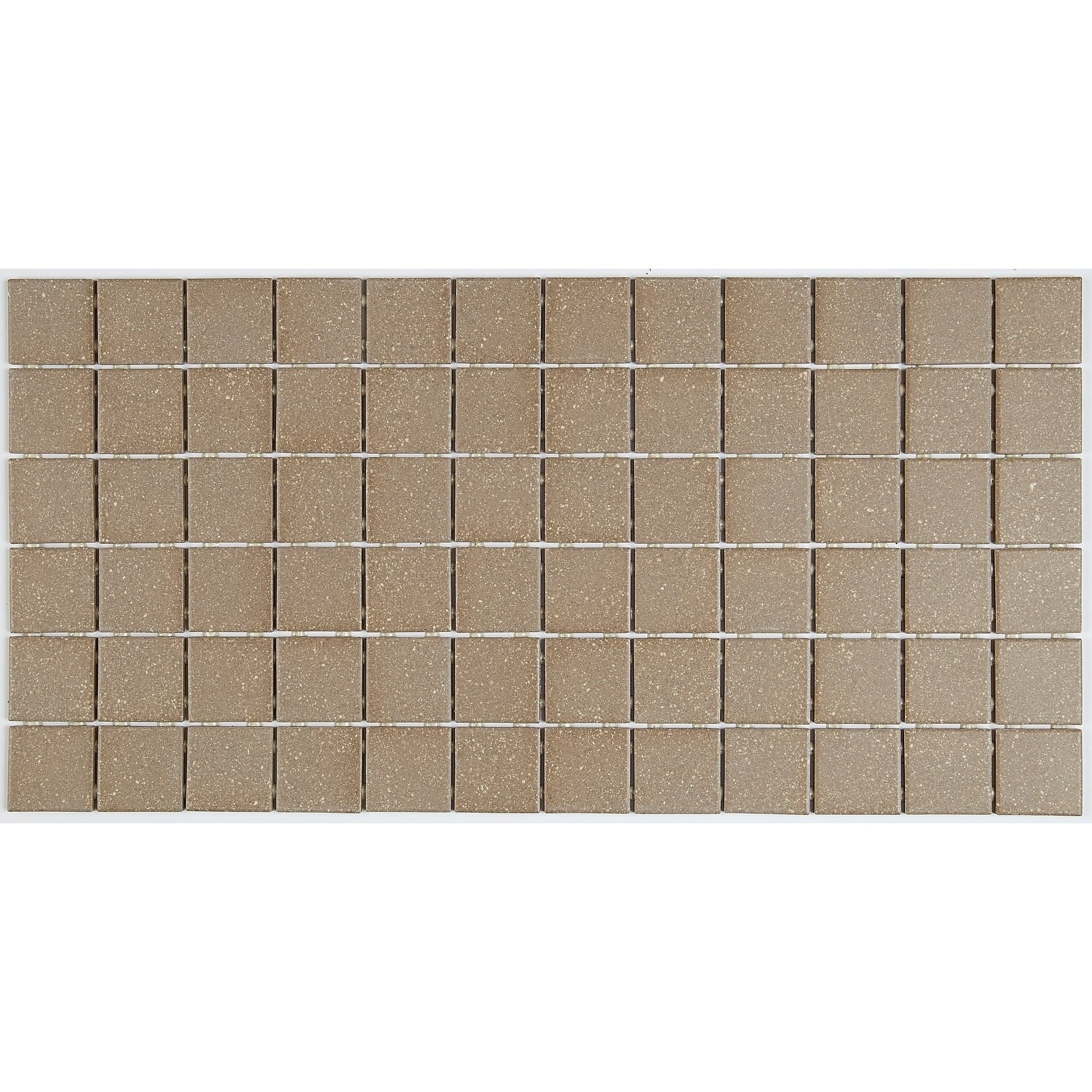 Porcelain 2X2 Inch Mosaic Tile In Mottled Medium Brown 12X24