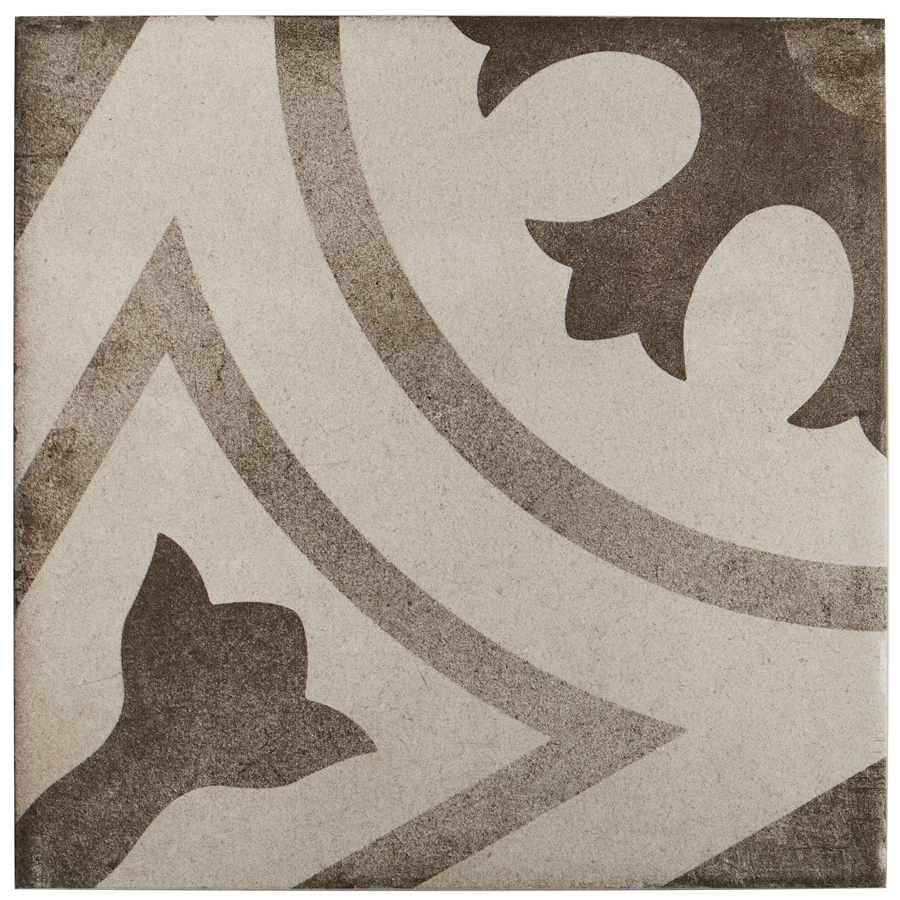 Porcelain Cement Look 8 X 8 Inch Cool Blend Decorative Tile In Circolo