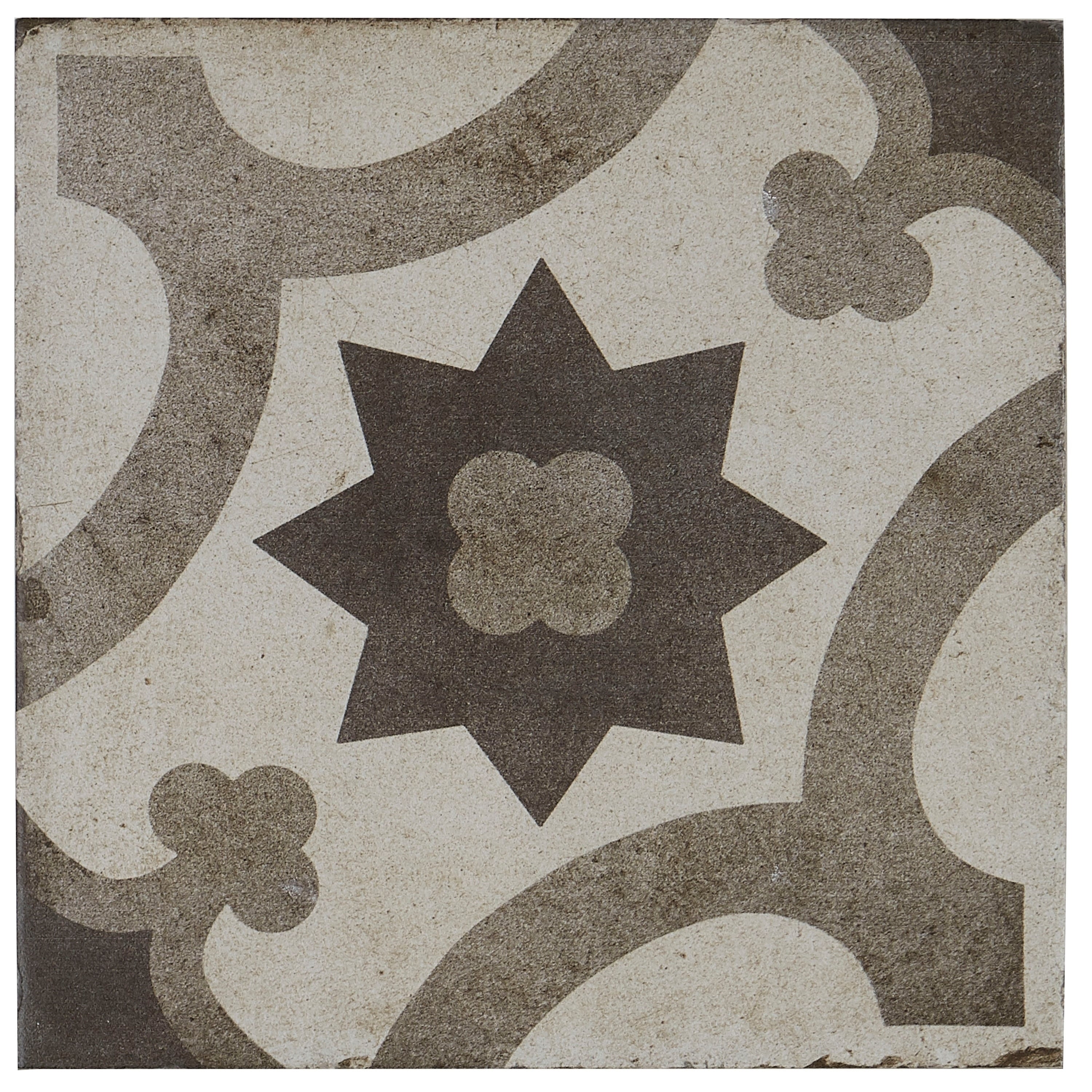 Porcelain Cement Look 8 X 8 Inch Cool Blend Decorative Tile In Sole