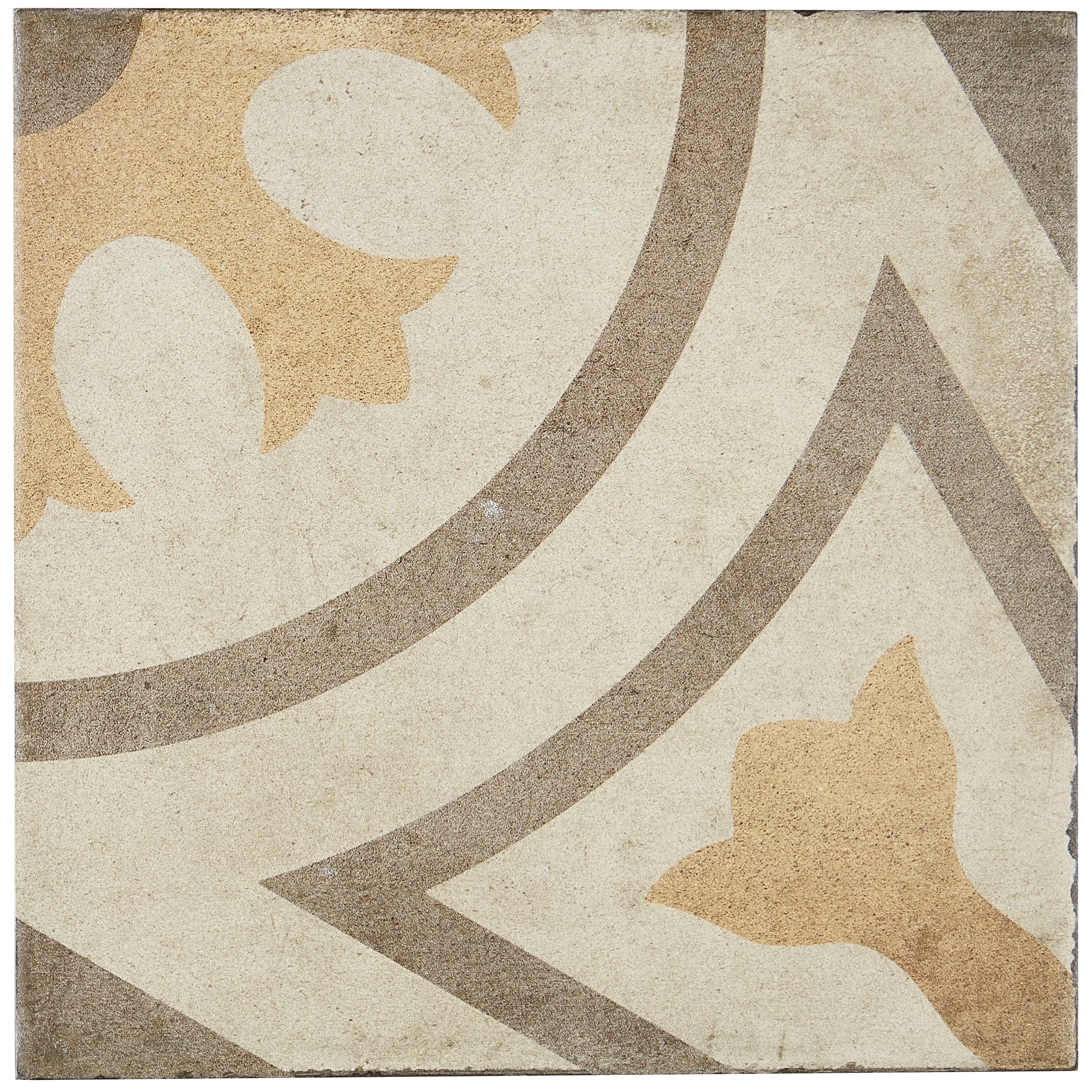 Porcelain Cement Look 8 X 8 Inch Warm Blend Decorative Tile In Circolo