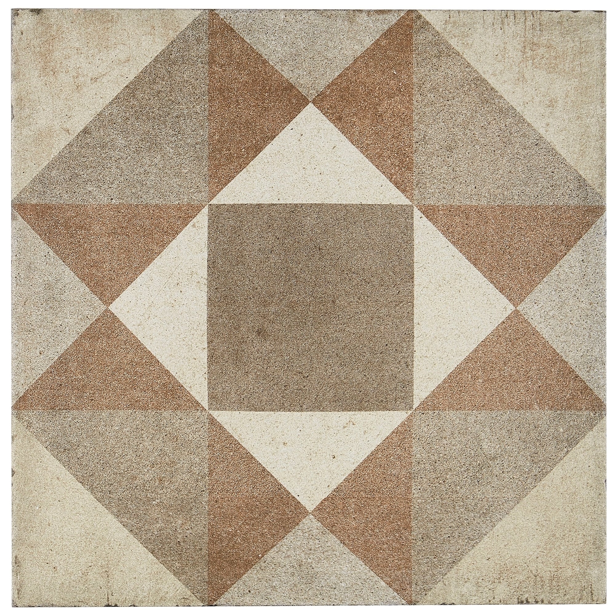 Porcelain Cement Look 8 X 8 Inch Warm Blend Decorative Tile In Figura