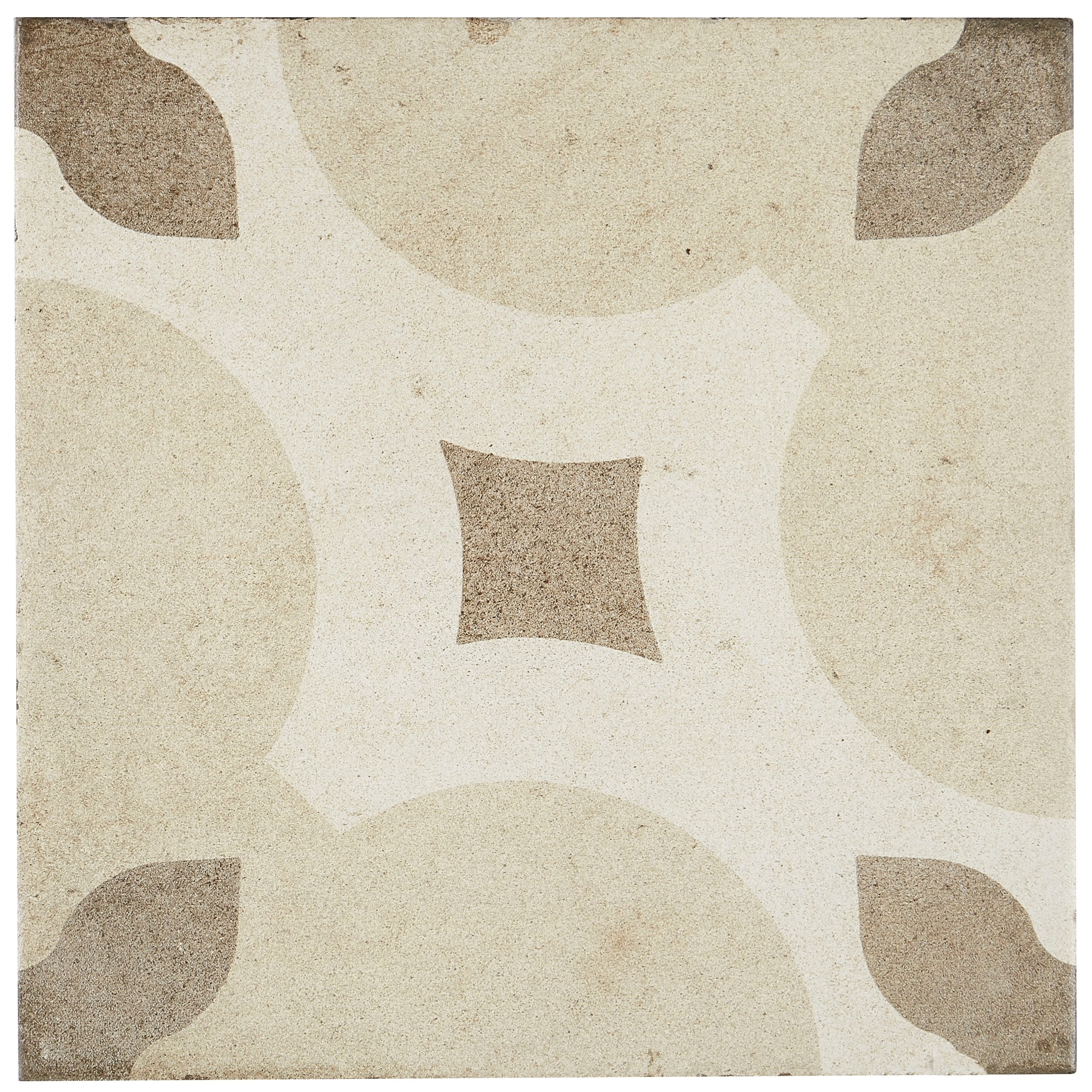 Porcelain Cement Look 8 X 8 Inch Warm Blend Decorative Tile In Piccolo Fiore