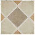 Porcelain Cement Look 8 X 8 Inch Warm Blend Decorative Tile In Rombo
