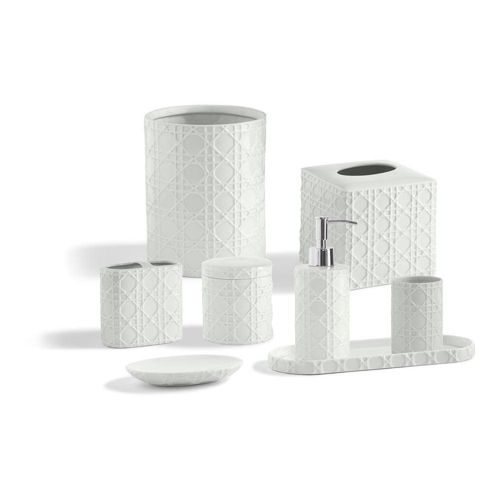 Porcelain Palm Bathroom Accessory Collection