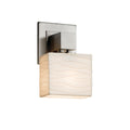 Porcelina Aero Ada 1 Light Brushed Nickel Wall Sconce Waves Rectangle Shade