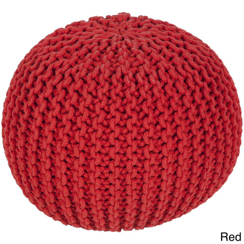The Curated Nomad Baristo Round Cotton 20 Inch Pouf