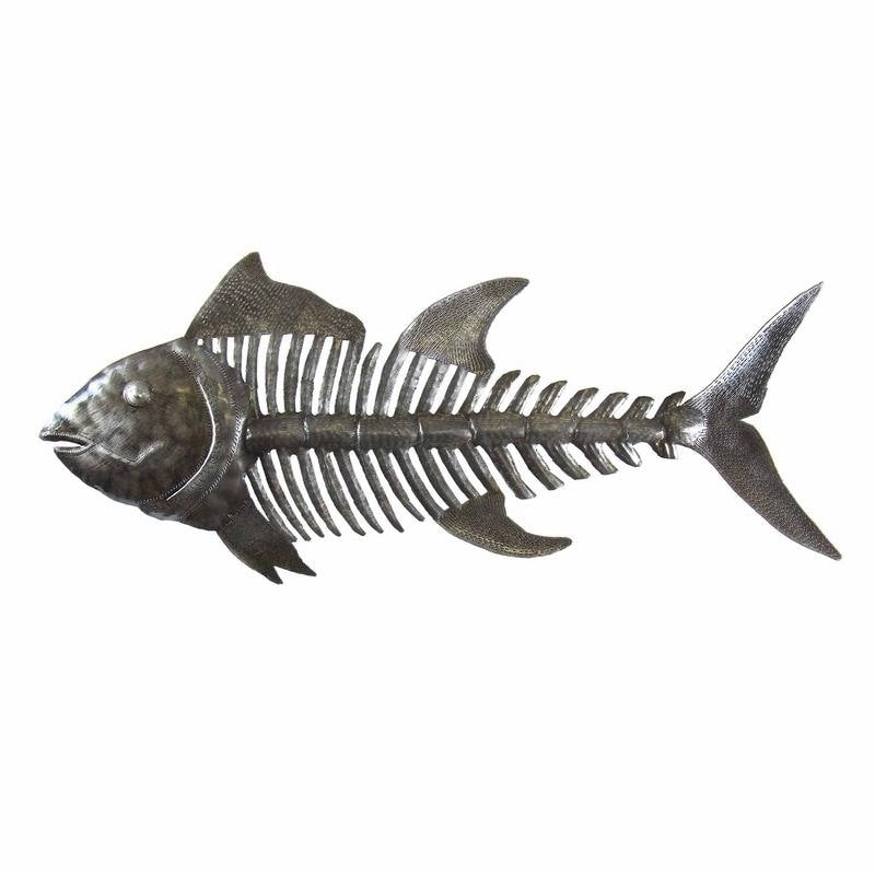 Porch Den Bone Fish Recycled Metal Wall Art Haiti