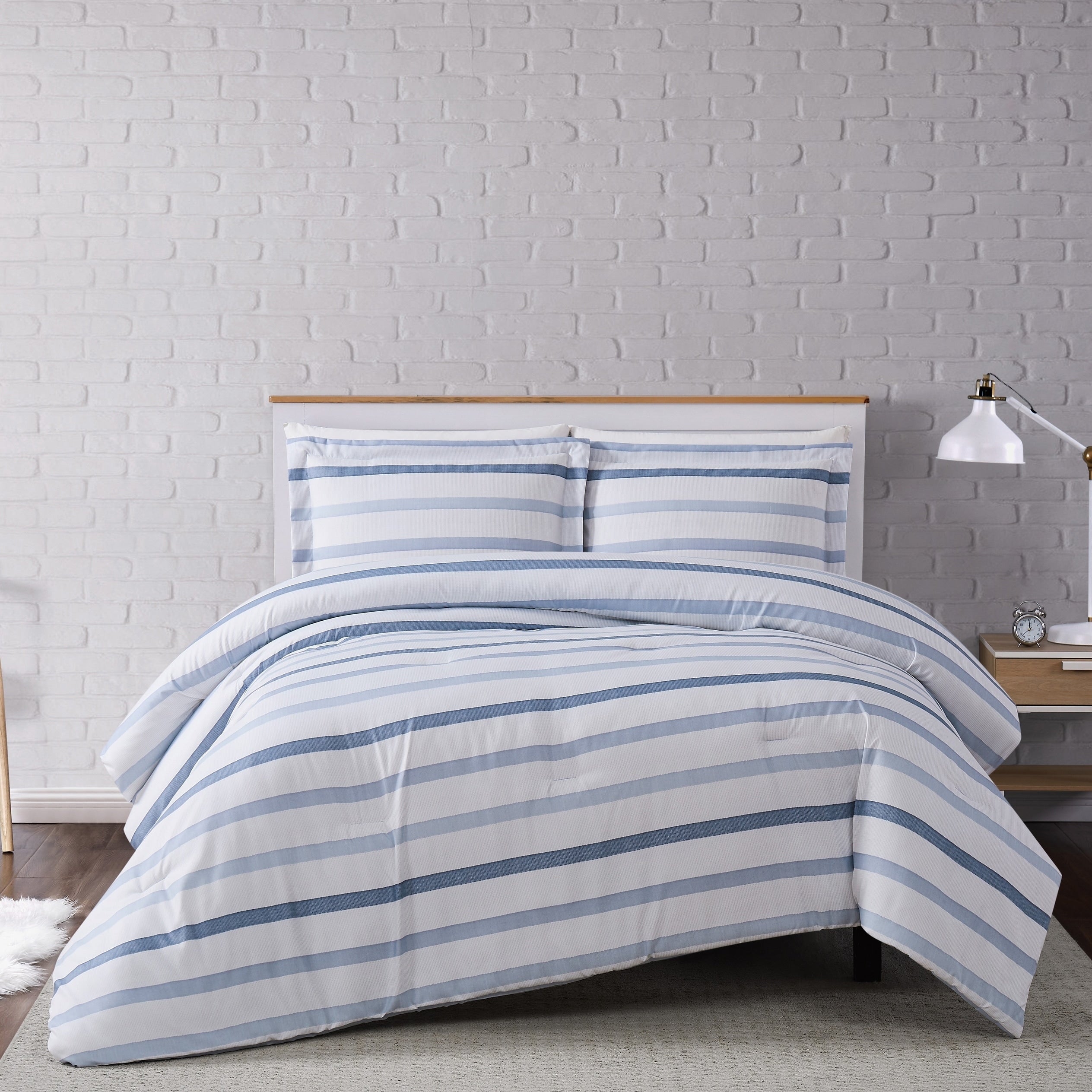 Porch Den Brentford Waffle Stripe Comforter Set