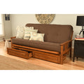 Porch Den Dent Futon Frame Linen Mattress And Storage Drawers