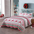 Christmas Quilt Set Bedspread Throw Blanket For Kids Adult Boys Girls Bed Bedding Lightweight Coverlet Comforter Set Snowflake