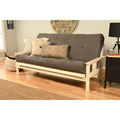 Porch Den Kern Futon With Antique White Frame And Suede Grey Mattress