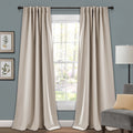 Lush Decor Insulated Back Tab Blackout Window Curtain Panel Pair