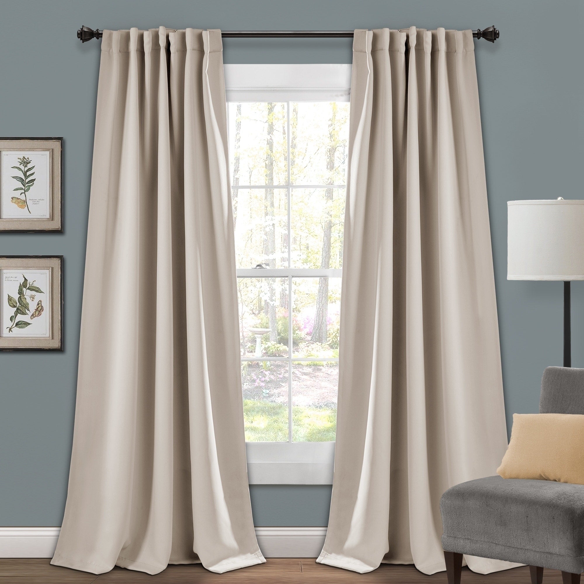 Lush Decor Insulated Back Tab Blackout Window Curtain Panel Pair