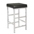Porch Den Mulloy Chrome 26 Inch Backless Stool