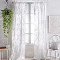 Porch Den Norris Lattice Back Tab Curtain Panel