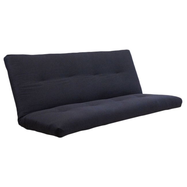 Porch Den Ravenel Black Twill Coil Hinged Futon Mattress