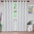 Porch Den Regent Jacquard Grommet Curtain Panel Set Of 2