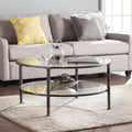 Carbon Loft Glenn Metal Glass Round Cocktail Table