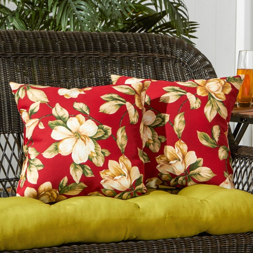 Havenside Home Dunedin Floral Outdoor 17 Inch Accent Pillow Set Of 2