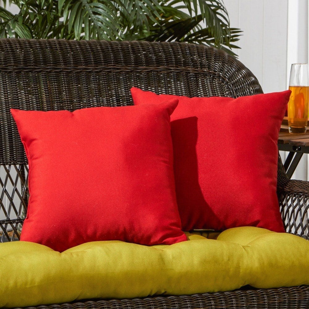 Havenside Home Driftwood Red Outdoor 17 Inch Accent Pillow Set Of 2