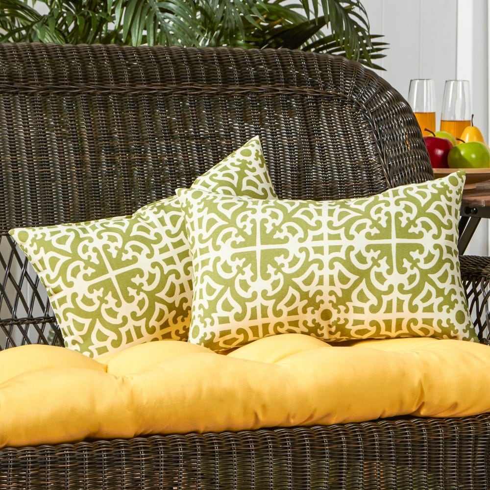 Havenside Home Coopers 19X12 Inch Rectangular Outdoor Grass Accent Pillows Set Of 2