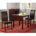Porch Den Scott Drop Leaf 3 Piece Dining Set