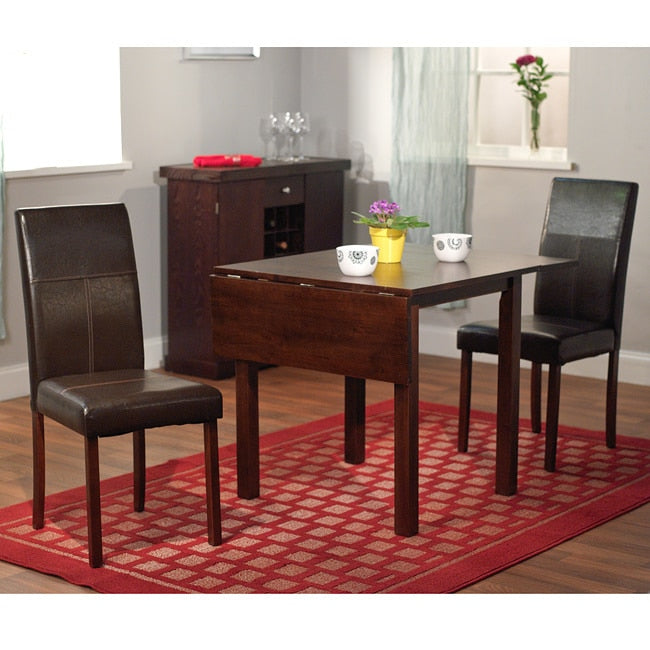 Porch Den Scott Drop Leaf 3 Piece Dining Set