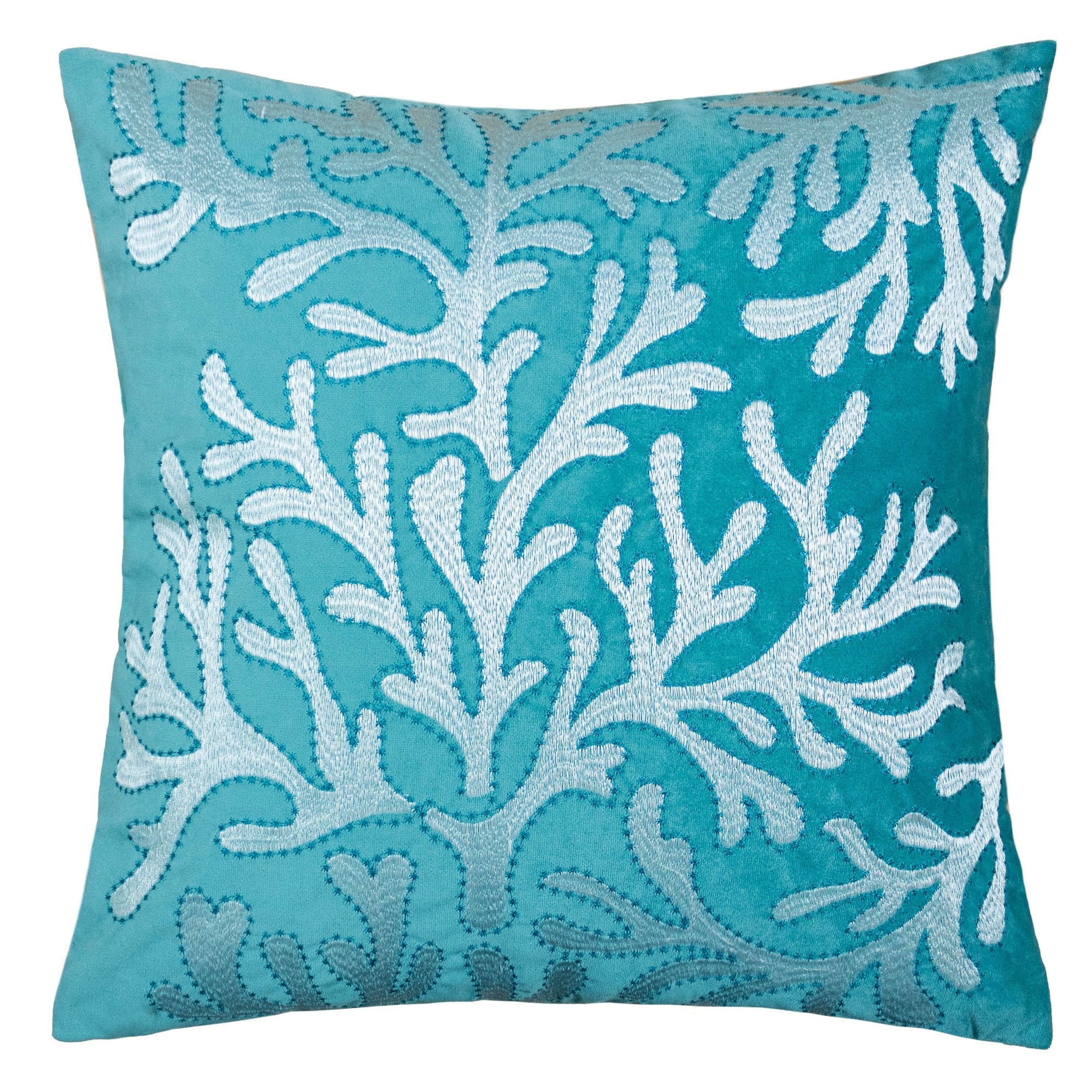 Porch Den Vinemaple Sea Life Pattern Velvet Waterfowl Feathers Accent Pillows Set Of 2