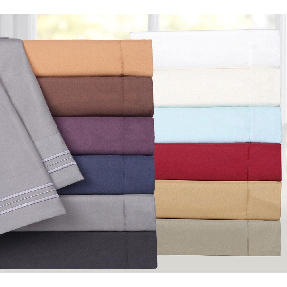 Porch Den Woodland Springs Edinburgh Triple Stitch 4 Piece Bed Sheet Set