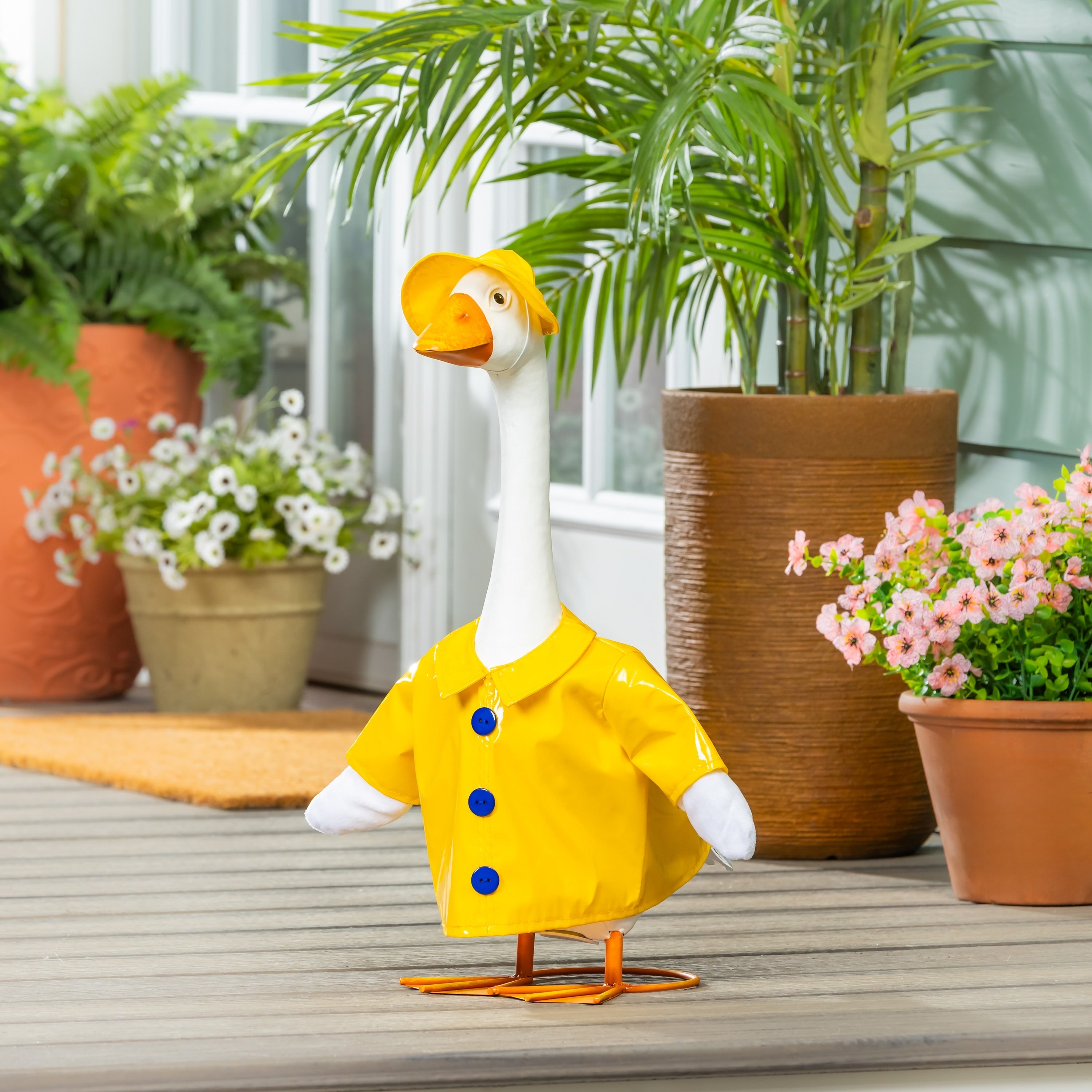Porch Goose Outfit For Garden Statue