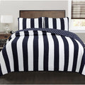 Cozy Line Ameristar Sailor Star Stripe Reverisble Cotton Quilt Set