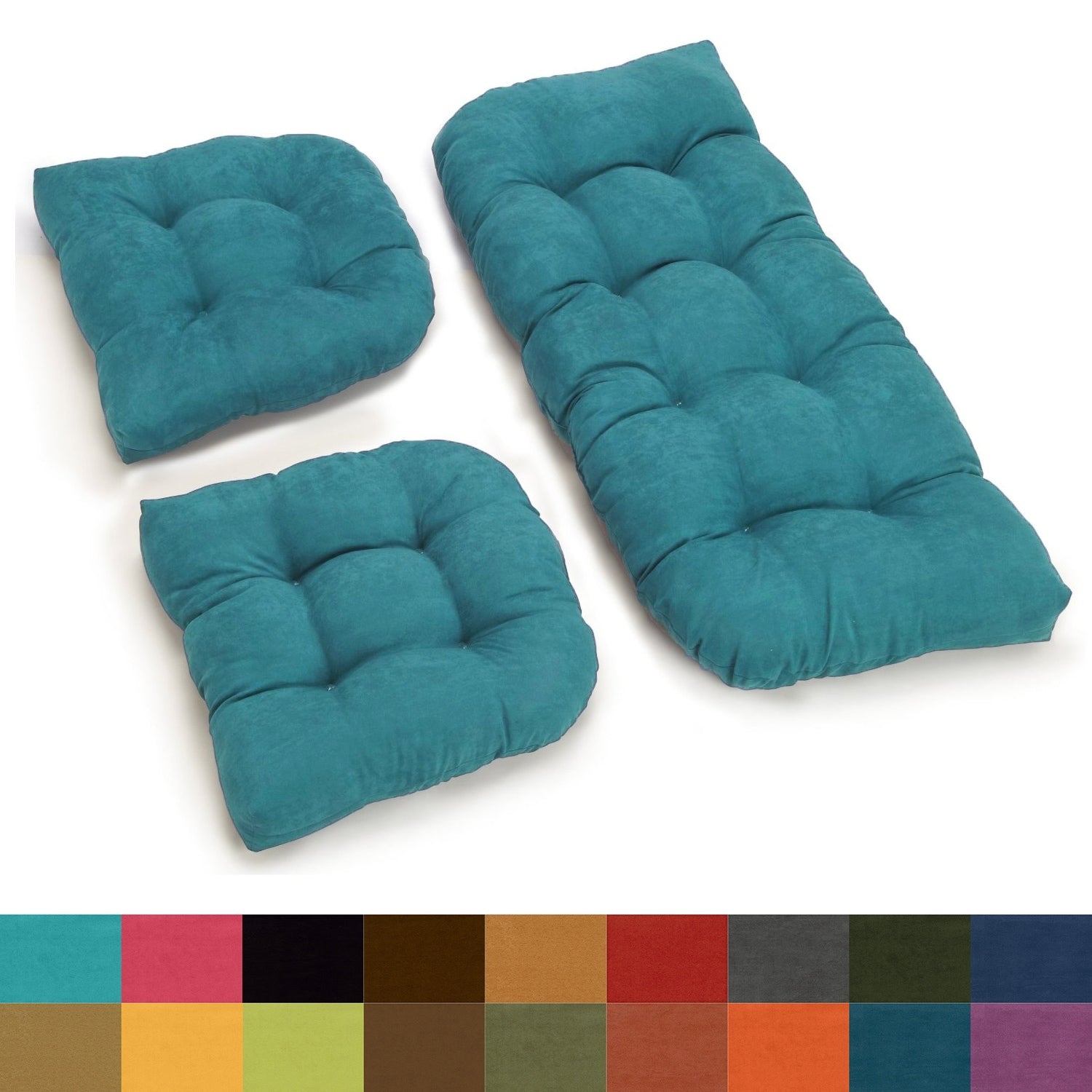 Porch Den Amicus Microsuede 3 Piece Indoor Cushion Settee Set