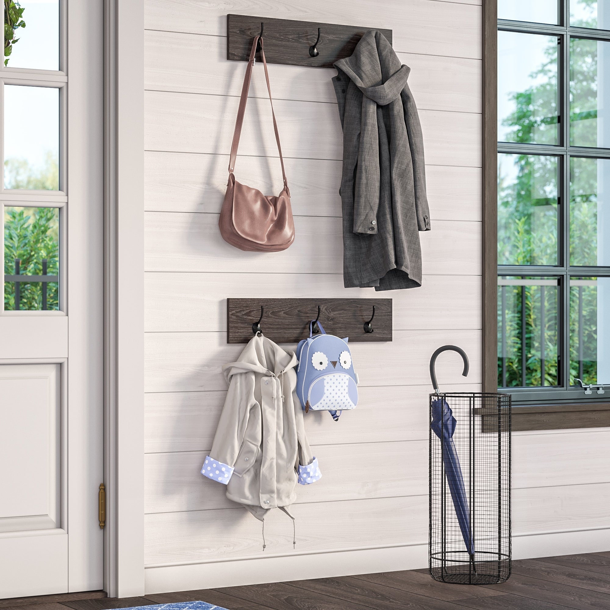 Riverridge Afton 3 Hook Coat Rack 2 Pack