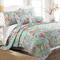 Porch Den Bajada Paisley Reversible 3 Piece Quilt Set