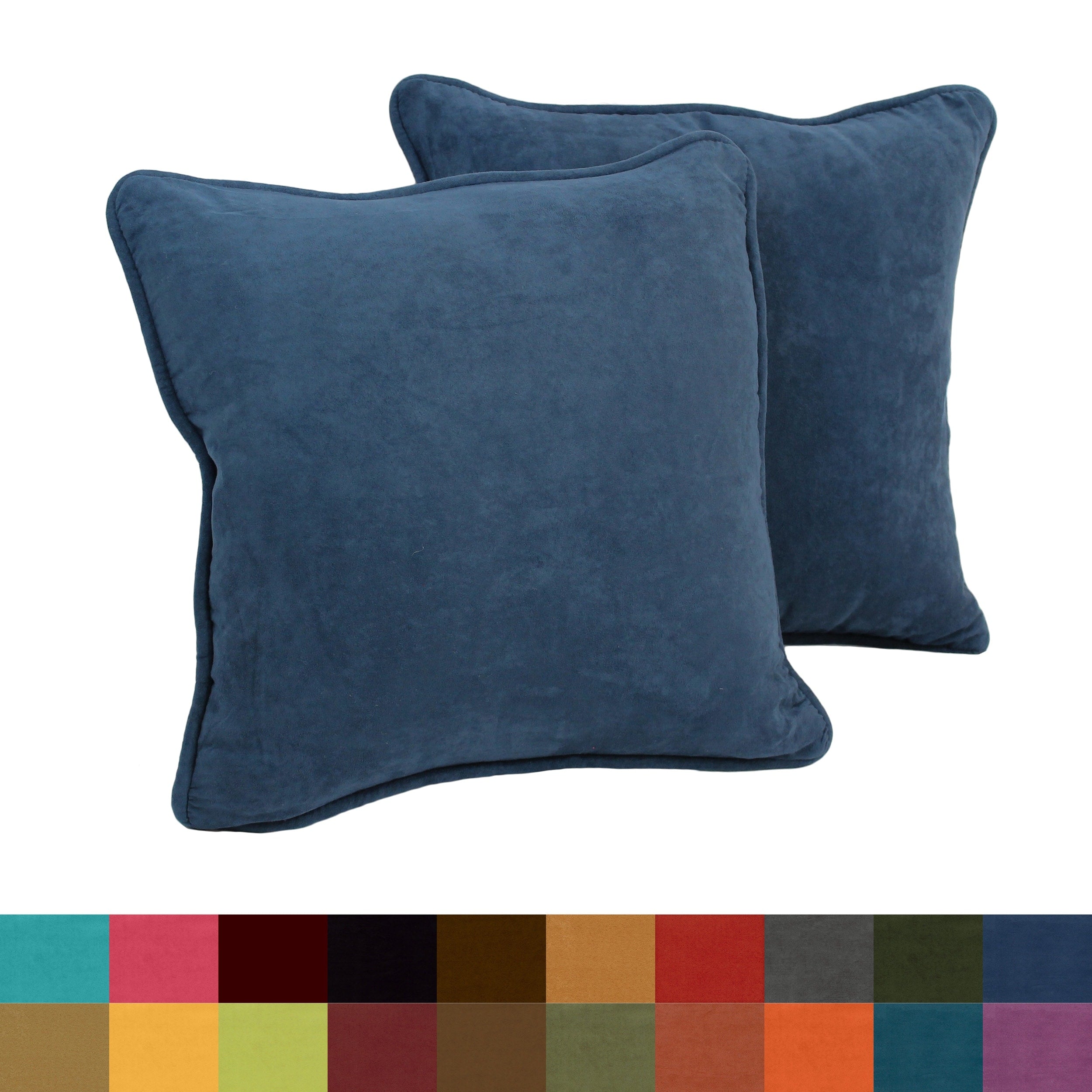 Porch Den Blaze River 18 Inch Microsuede Throw Pillow Set Of 2