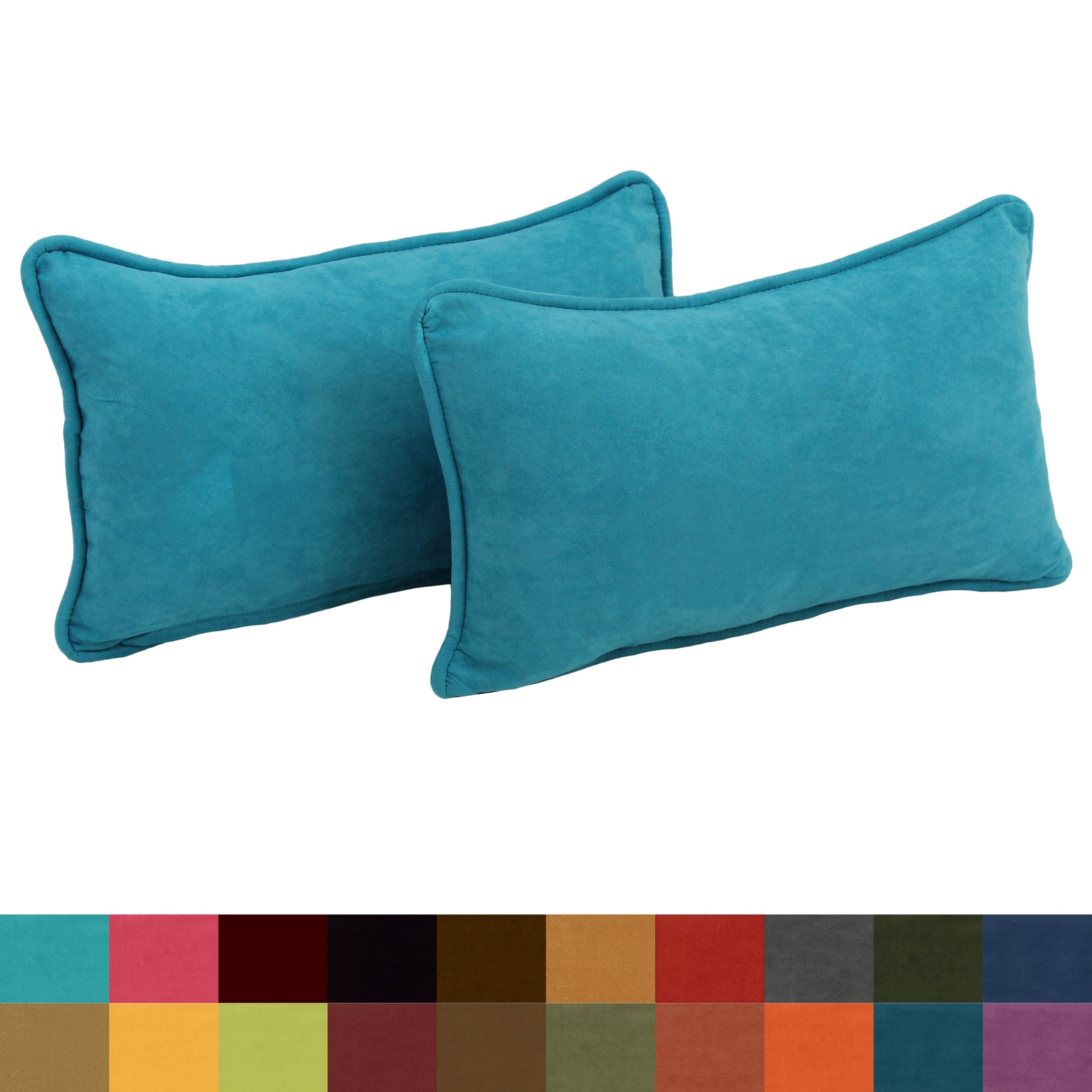 Porch Den Blaze River Microsuede Back Support Throw Pillows Set Of 2