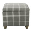 Homepop Geometric Ash Grey Storage Ottoman