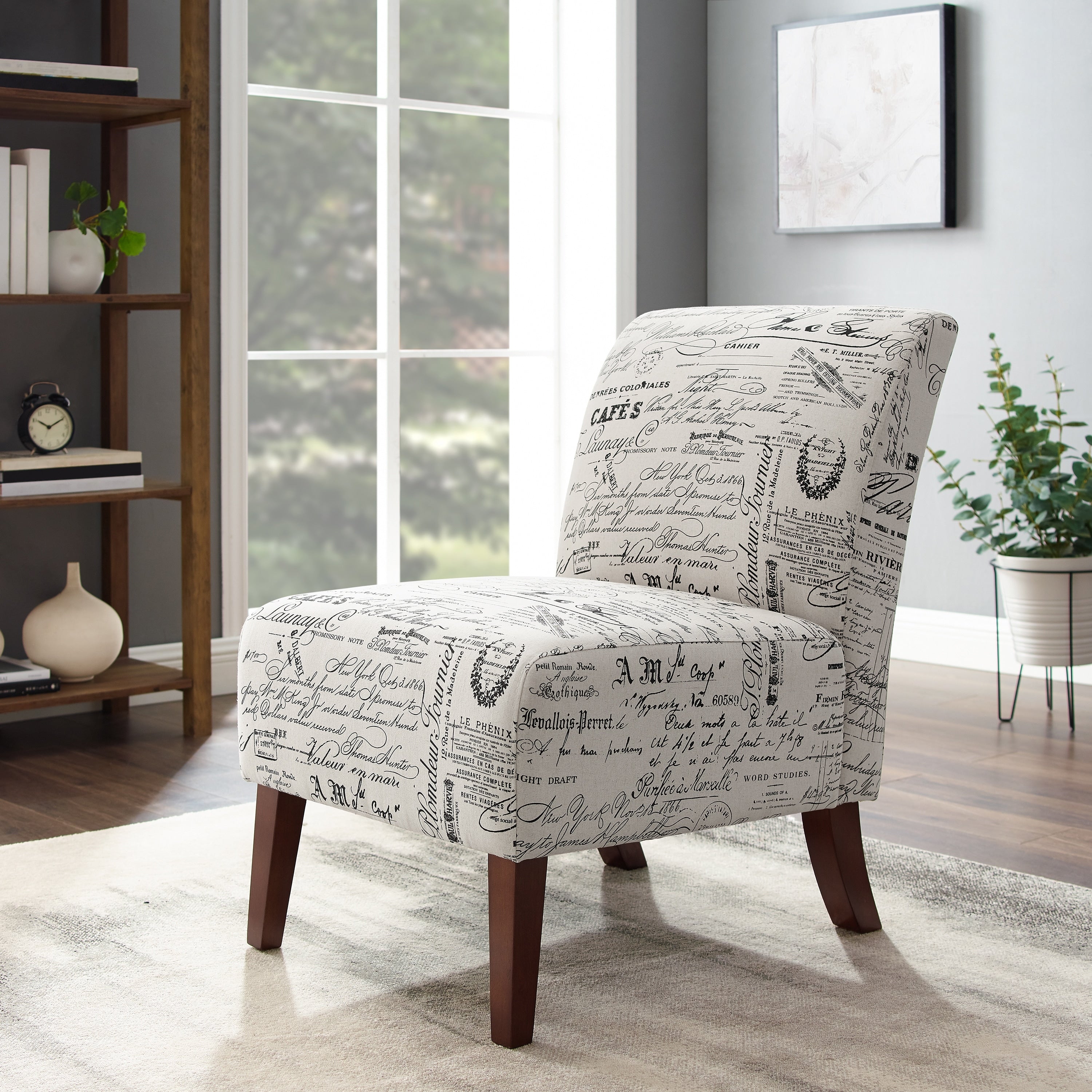 Porch Den Bonner Written Text Print Accent Chair