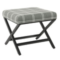 Homepop Modern Metal X Base Ottoman